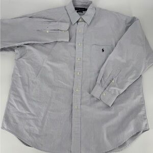 Ralph Lauren Men's Blue Striped Casual Shirt